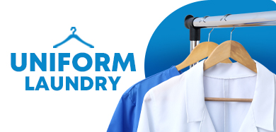 Clean uniform in hanger