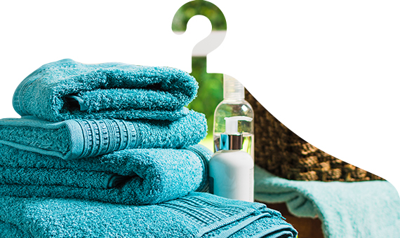 spa towels, robes, bed lines, staff uniforms, cleaned, fresh and well-ironed